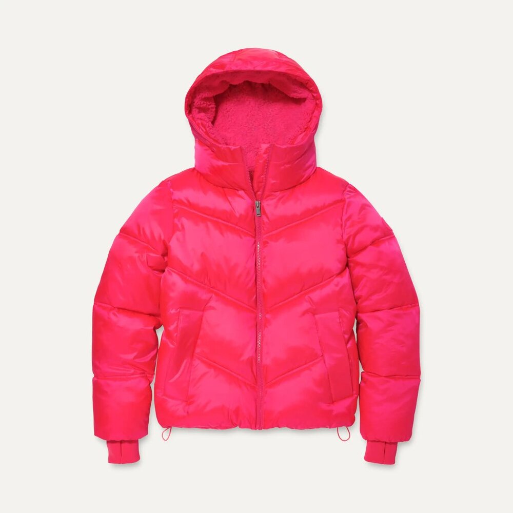 UGG Hot Pink Puffer Jacket with Hood